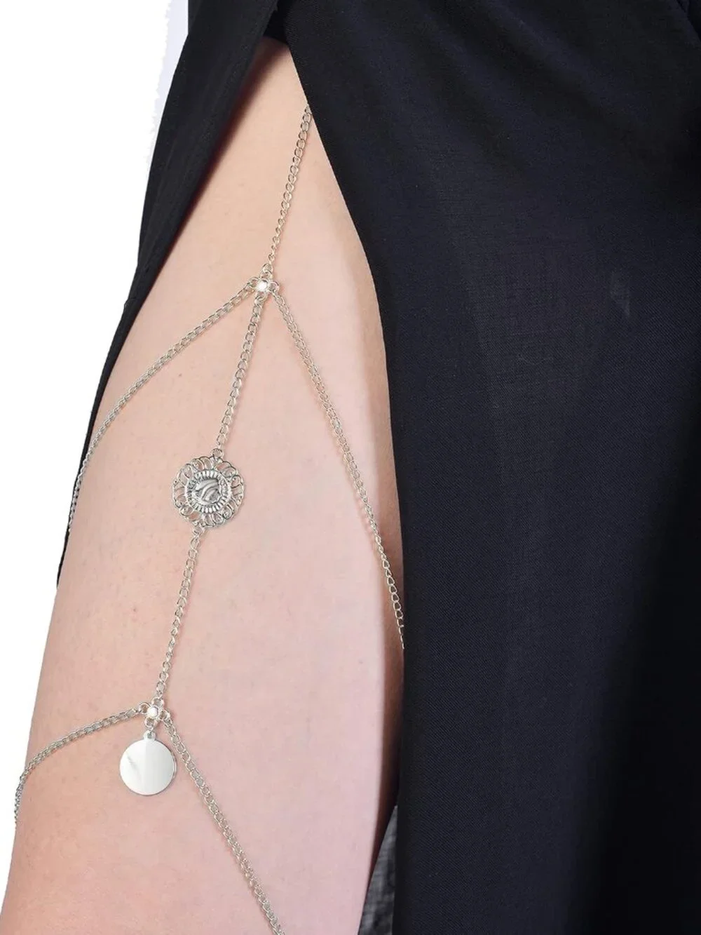 12Pcs Thigh Chains Snake Heart Pearl CZ Leg Chain Boho Layered Body Chain Summer